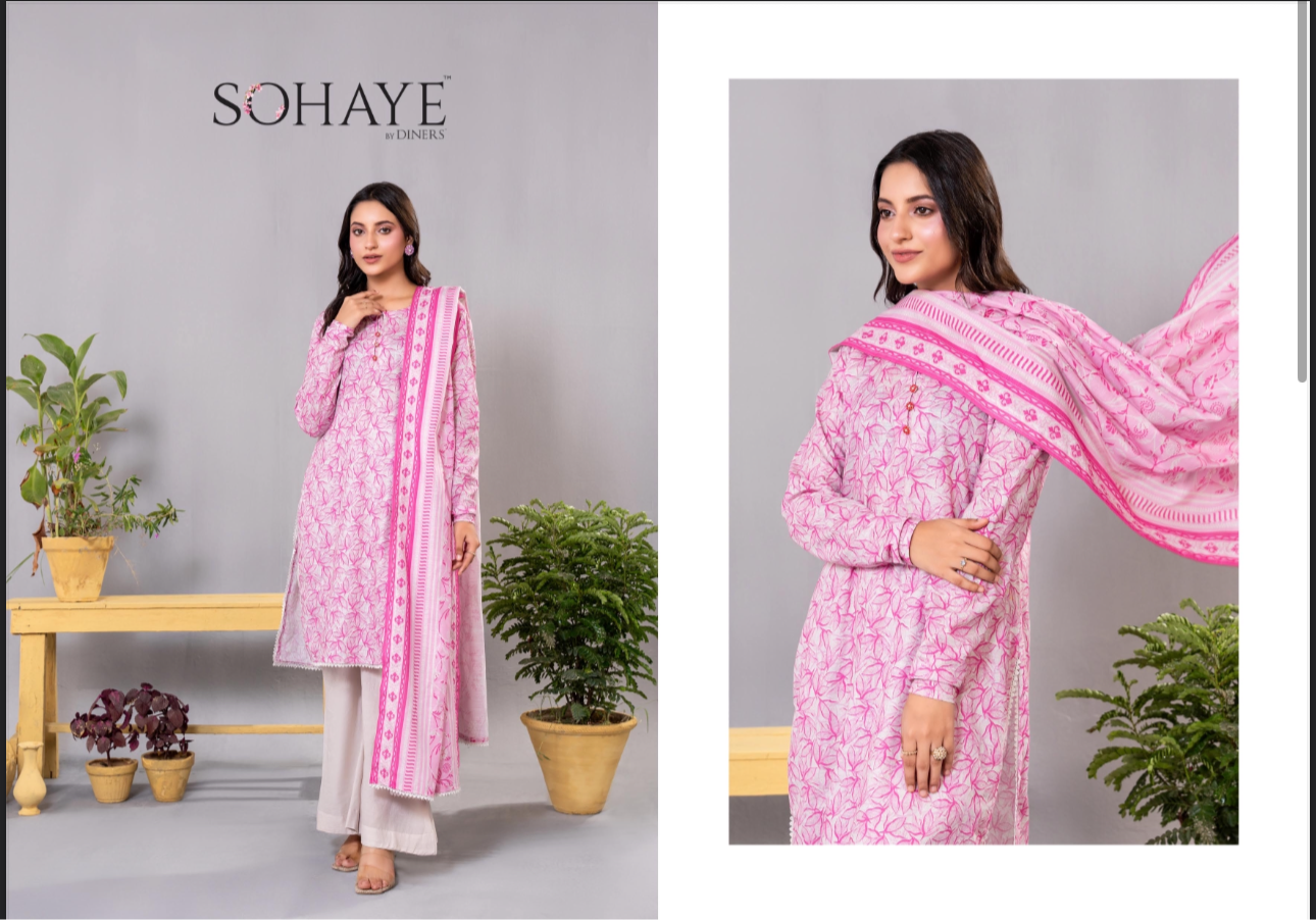 SoHaye khadar by Diners printed 3PCS