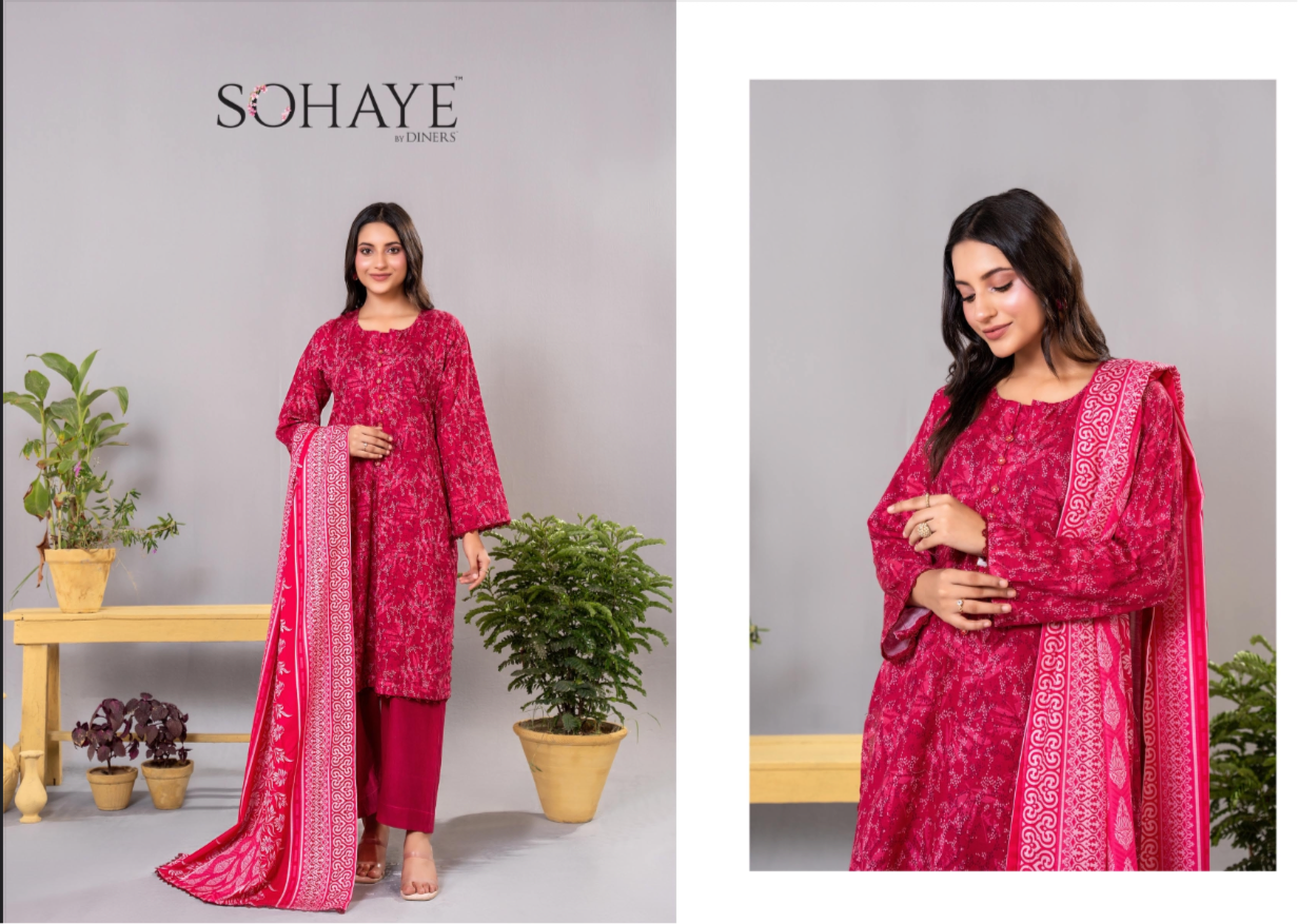 SoHaye Khadar by Diners printed 3PCS