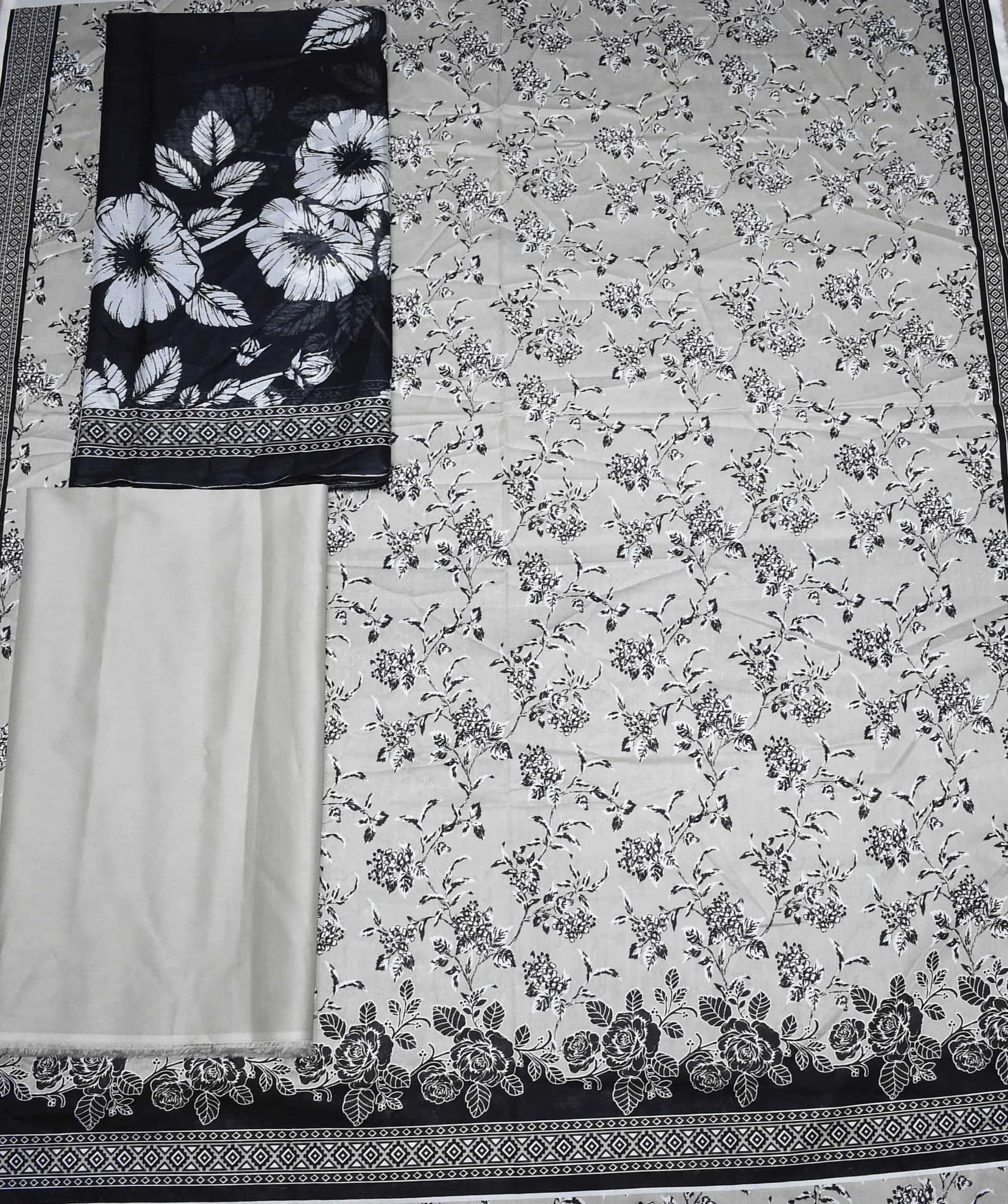 Binsaeed Cambric Printed 3pcs