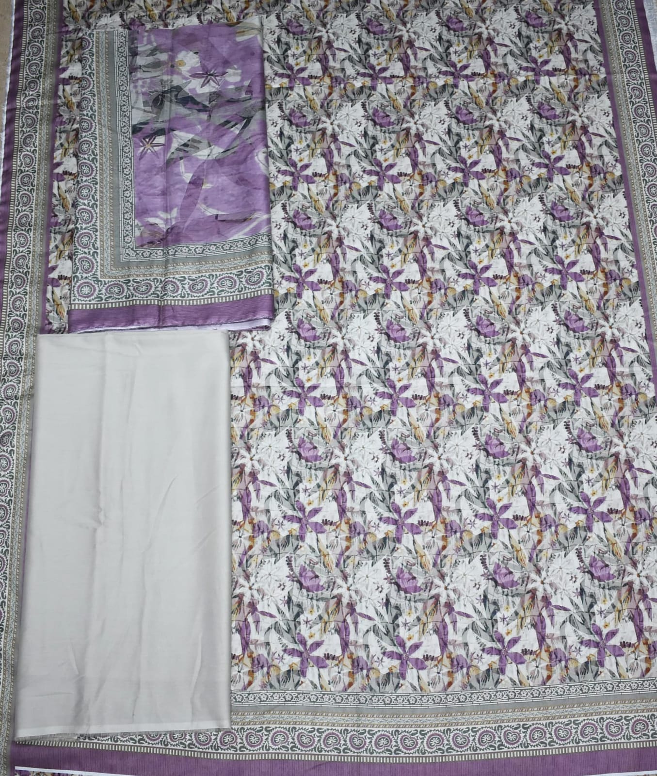 Binsaeed Cambric Printed 3pcs